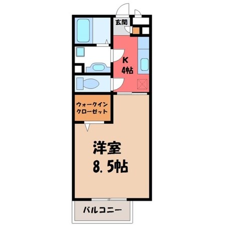 ロックパイン Bの物件間取画像